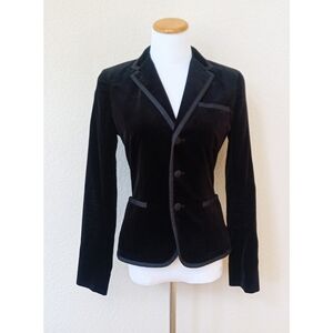 Rugby Ralph Lauren rare black velvet piped trim tailored blazer jacket